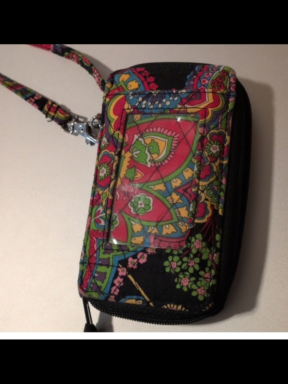 Vera Bradley Floral Pattern Wristlet  Case - Pink Multi